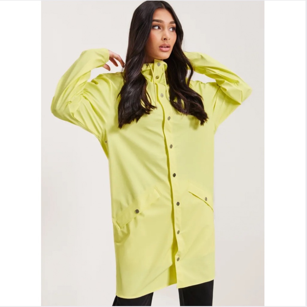 RAINS Long Jacket Unisex in Straw
